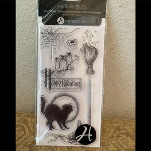 Halloween Clear Cling Rubber Stamp Set NEW